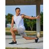 COOFANDY Mens Gym Athletic Shorts with Zipper Pockets Quick Dry 7″ Workout Running Training Shorts(Light Gray)