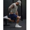 COOFANDY Mens Gym Athletic Shorts with Zipper Pockets Quick Dry 7″ Workout Running Training Shorts(Navy Blue)
