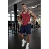 COOFANDY Mens Gym Athletic Shorts with Zipper Pockets Quick Dry 7″ Workout Running Training Shorts(Navy Blue)