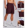 COOFANDY Mens Gym Athletic Shorts with Zipper Pockets Quick Dry 7″ Workout Running Training Shorts(Red)