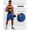 COOFANDY Mens Gym Athletic Shorts with Zipper Pockets Quick Dry 7″ Workout Running Training Shorts(Royal Blue)