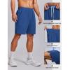 COOFANDY Mens Gym Athletic Shorts with Zipper Pockets Quick Dry 7″ Workout Running Training Shorts(Royal Blue)