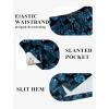 COOFANDY Mens Swim Trunks 7 inch Bathing Suit with Mesh Liner Swim Shorts Board Short Swimsuit(Blue Leaves on Black)