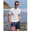 COOFANDY Mens Swim Trunks with Compression Liner Quick Dry 7 Inch Bathing Suit Beach Short with Zipper Pockets(American Flag)