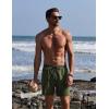 COOFANDY Mens Swim Trunks with Compression Liner Quick Dry 7 Inch Bathing Suit Beach Short with Zipper Pockets(Army Green)