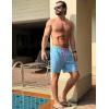 COOFANDY Mens Swim Trunks with Compression Liner Quick Dry 7 Inch Bathing Suit Beach Short with Zipper Pockets(Pink Shark)