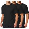 COOFANDY 3 Pack Men’s Athletic T-Shirts Short Sleeve – Quick Dry Moisture Wicking Workout Shirts for Running, Gym, Casual(A-black/Black/Black-3 Pack)