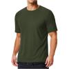 COOFANDY 3 Pack Men’s Athletic T-Shirts Short Sleeve – Quick Dry Moisture Wicking Workout Shirts for Running, Gym, Casual(Z-army Green)