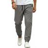 COOFANDY Men Casual Joggers Pants Cotton Cargo Elastic Waist Chino Pants Twill Hiking Outdoor Sweatpants(Dark Grey)