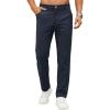 COOFANDY Men’s Casual Pants Elastic Waist Flat Front Dress Slacks Regular Fit Stretch Golf Pants Work Office Trousers(Deep Blue)