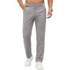 COOFANDY Men’s Casual Pants Elastic Waist Flat Front Dress Slacks Regular Fit Stretch Golf Pants Work Office Trousers(Light Gray)