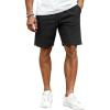 COOFANDY Mens Casual Shorts Cotton Drawstring Elastic Waist Lightweight 9″ Chino Golf Shorts Summer Beach Shorts(Black)