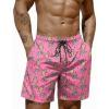 COOFANDY Mens Swim Trunks 7 inch Bathing Suit with Mesh Liner Swim Shorts Board Short Swimsuit(Pineapple Coconut Tree)