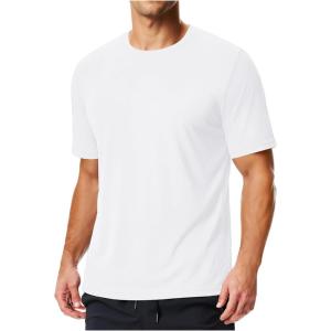 COOFANDY 3 Pack Men’s Athletic T-Shirts Short Sleeve – Quick Dry Moisture Wicking Workout Shirts for Running, Gym, Casual(A-white)