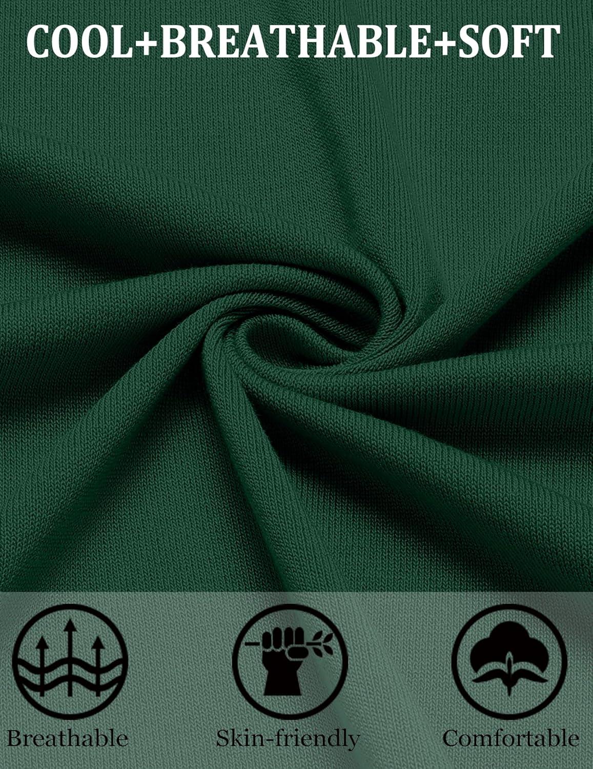imageCOOFANDY Mens Knit Short Sleeve Button Down Polo ShirtsGreen
