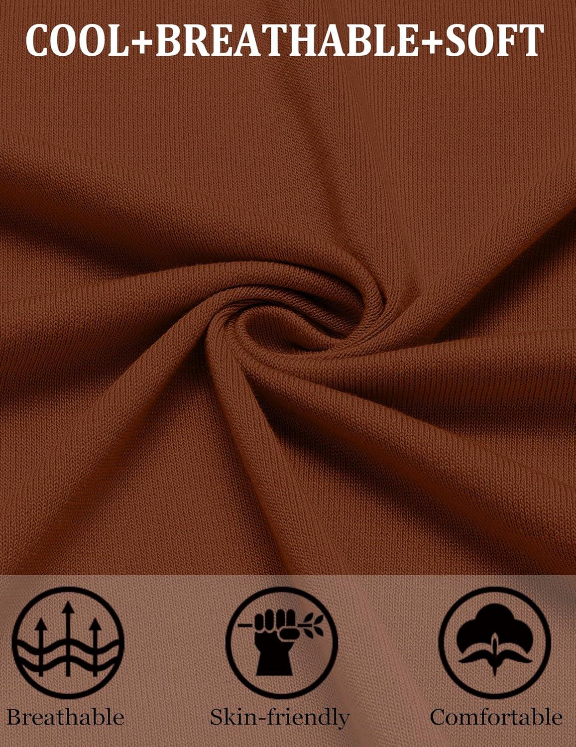 imageCOOFANDY Mens Knit Short Sleeve Button Down Polo ShirtsTerracotta