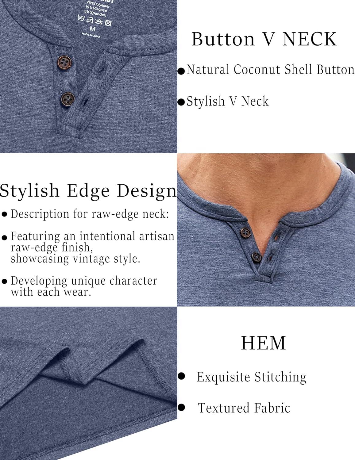 imageCOOFANDY Mens T Shirts Short Sleeve Casual V Neck TShirt Soft Notch Neck Tee Classic Plain Shirts1navy Blue