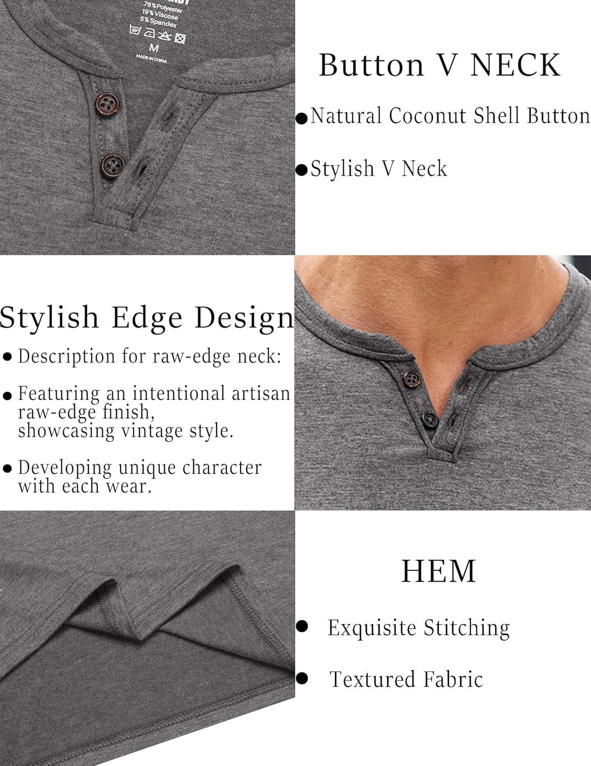 imageCOOFANDY Mens T Shirts Short Sleeve Casual V Neck TShirt Soft Notch Neck Tee Classic Plain ShirtsDark Grey
