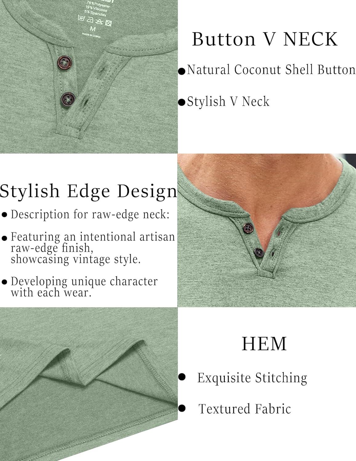 imageCOOFANDY Mens T Shirts Short Sleeve Casual V Neck TShirt Soft Notch Neck Tee Classic Plain ShirtsLight Green