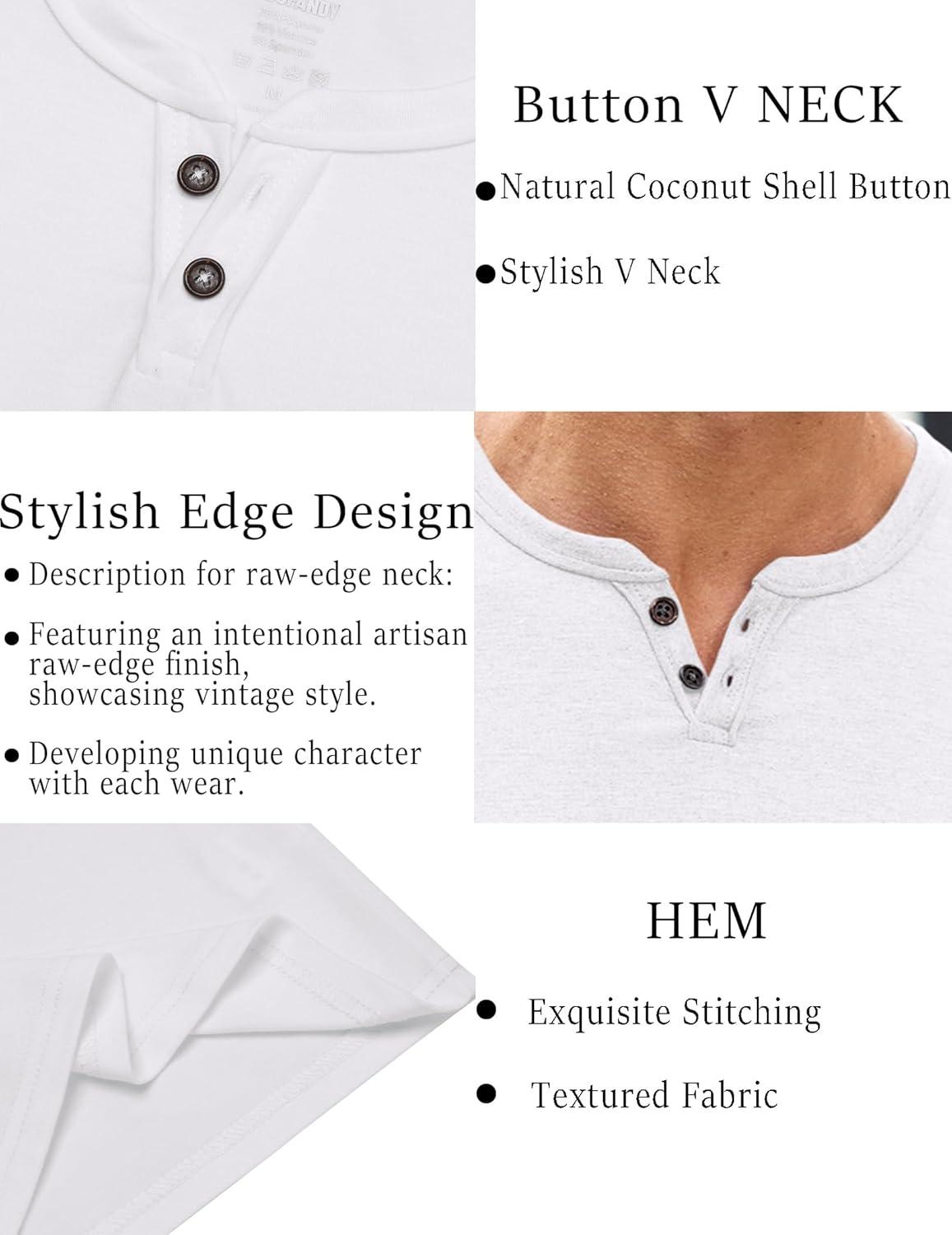 imageCOOFANDY Mens T Shirts Short Sleeve Casual V Neck TShirt Soft Notch Neck Tee Classic Plain ShirtsWhite