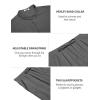 COOFANDY Men’s 2 Piece Cotton Sets Casual Short Sleeve Henley Shirts and Beach Pants with Pockets Summer Vacation Outfits(Dark Grey)