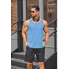 COOFANDY Men’s 3 Pack Quick Dry Workout Tank Top Gym Muscle Tee Fitness Bodybuilding Sleeveless T Shirt(Blue (1 Pack))