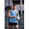 COOFANDY Men’s 3 Pack Quick Dry Workout Tank Top Gym Muscle Tee Fitness Bodybuilding Sleeveless T Shirt(Blue (1 Pack))