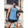 COOFANDY Men’s 3 Pack Quick Dry Workout Tank Top Gym Muscle Tee Fitness Bodybuilding Sleeveless T Shirt(Blue (1 Pack))