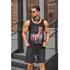 COOFANDY Men’s 3 Pack Quick Dry Workout Tank Top Gym Muscle Tee Fitness Bodybuilding Sleeveless T Shirt(Flag-black(1 Pack))