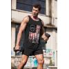COOFANDY Men’s 3 Pack Quick Dry Workout Tank Top Gym Muscle Tee Fitness Bodybuilding Sleeveless T Shirt(Flag-black(1 Pack))
