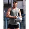 COOFANDY Men’s 3 Pack Quick Dry Workout Tank Top Gym Muscle Tee Fitness Bodybuilding Sleeveless T Shirt(Light Grey(1 Pack))