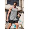 COOFANDY Men’s 3 Pack Quick Dry Workout Tank Top Gym Muscle Tee Fitness Bodybuilding Sleeveless T Shirt(Light Grey(1 Pack))