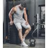 COOFANDY Men’s 3 Pack Quick Dry Workout Tank Top Gym Muscle Tee Fitness Bodybuilding Sleeveless T Shirt(Light Grey(1 Pack))