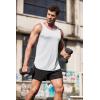 COOFANDY Men’s 3 Pack Quick Dry Workout Tank Top Gym Muscle Tee Fitness Bodybuilding Sleeveless T Shirt(White(1 Pack))