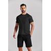 COOFANDY Men’s 3 Pack Workout T Shirts Short Sleeve Gym Bodybuilding Muscle Shirt Base Layer Fitness Tee Tops(N-black/Black/Black)