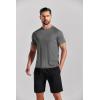 COOFANDY Men’s 3 Pack Workout T Shirts Short Sleeve Gym Bodybuilding Muscle Shirt Base Layer Fitness Tee Tops(N-black/Dark Grey/Light Grey)