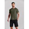 COOFANDY Men’s 3 Pack Workout T Shirts Short Sleeve Gym Bodybuilding Muscle Shirt Base Layer Fitness Tee Tops(N-black/Navy Blue/Army Green)