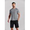 COOFANDY Men’s 3 Pack Workout T Shirts Short Sleeve Gym Bodybuilding Muscle Shirt Base Layer Fitness Tee Tops(N-black/White/Light Grey)