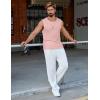 COOFANDY Mens Casual Tank Tops 2 Pack Waffle Knit Sleeveless Shirt Breathable Tank Shirts Summer Muscle Tee(Pink)