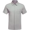 COOFANDY Men’s Casual Textured Short Sleeve Button Down Summer Beach Shirt(Light Gray)