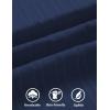 COOFANDY Men’s Casual Textured Short Sleeve Button Down Summer Beach Shirt(Navy Blue)