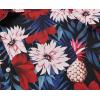 COOFANDY Mens Hawaiian Shirts Short Sleeve Casual Button Down Tropical Beach Shirt(Wine Red / Black)