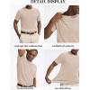COOFANDY Mens Knit T-Shirts Casual Short Sleeve Crewneck Shirt Textured Pullover Tees(Apricot)