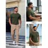 COOFANDY Mens Knit T-Shirts Casual Short Sleeve Crewneck Shirt Textured Pullover Tees(Army Green)