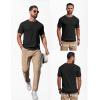 COOFANDY Mens Knit T-Shirts Casual Short Sleeve Crewneck Shirt Textured Pullover Tees(Black)