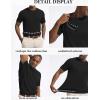 COOFANDY Mens Knit T-Shirts Casual Short Sleeve Crewneck Shirt Textured Pullover Tees(Black)