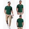 COOFANDY Mens Knit T-Shirts Casual Short Sleeve Crewneck Shirt Textured Pullover Tees(Green)