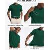 COOFANDY Mens Knit T-Shirts Casual Short Sleeve Crewneck Shirt Textured Pullover Tees(Green)
