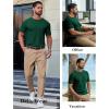 COOFANDY Mens Knit T-Shirts Casual Short Sleeve Crewneck Shirt Textured Pullover Tees(Green)