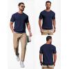 COOFANDY Mens Knit T-Shirts Casual Short Sleeve Crewneck Shirt Textured Pullover Tees(Navy Blue)